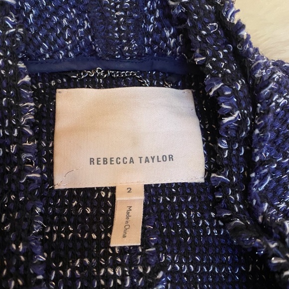 Rebecca Taylor navy cardigan blazer, size 2 - Picture 3 of 8